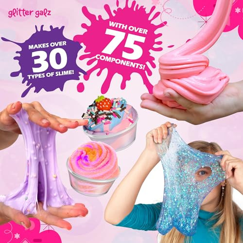 Glitter Galz Ultimate Slime Kit For Kids Easter Butter Slime Making Set For 75 Pcs