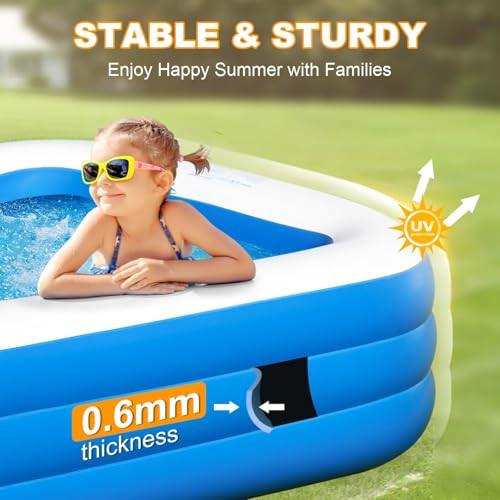 Vantacent89 Inflatable Swimming Pool For Adults Kids 10Ft