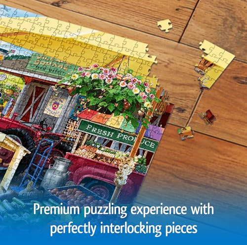 Wonder Forge Farmer's Market Day Jigsaw Puzzle For Adults 1000 Piece