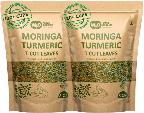 Way 4 Organic W4O Moringa Leaves Tea With Turmeric Boost Immunity Caffeine One Tea 8 Oz Pack Of 2