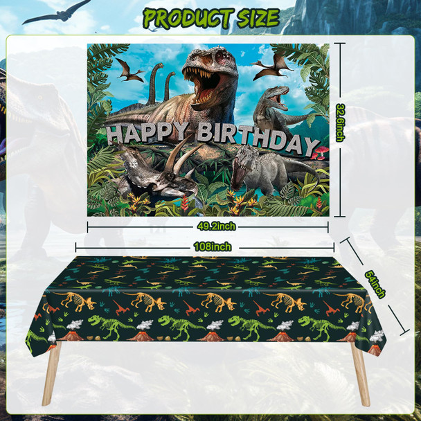Spightdex Dinosaur Birthday Party Decorations Kit For Boys