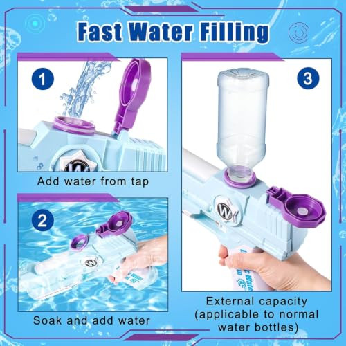 Weirtoya Electric Water Gun Ultimate Battle Blaster Water Guns With Dual Nozzles