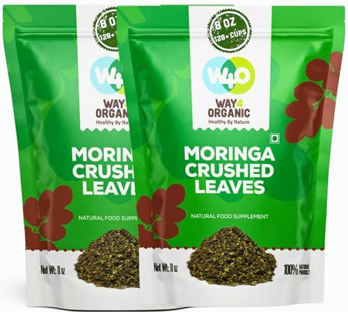 Way 4 Organic W4O Moringa Tea Cut Fresh Dried Leaves Rich Source Of Antioxidants 8 Ounces 2 Pack