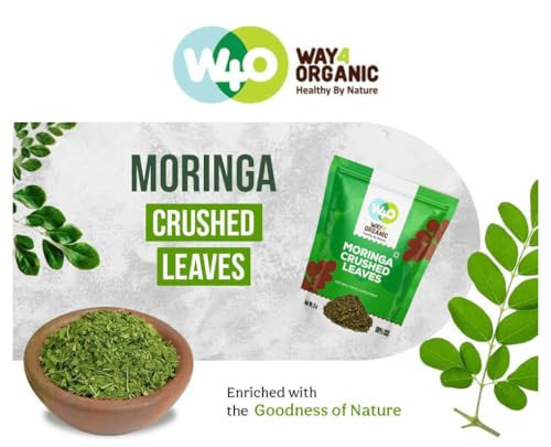 Way 4 Organic W4O Moringa Tea Cut Fresh Dried Leaves Rich Source Of Antioxidants 8 Ounces 2 Pack
