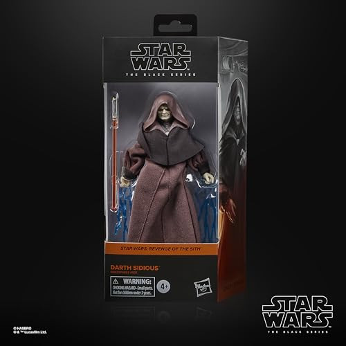 Hasbro Star Wars The Black Series Darth Sidious Revenge Of The Sith 6 Inch Black