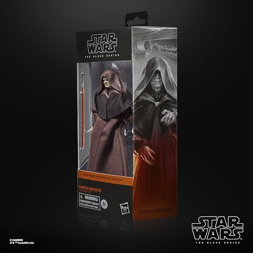 Hasbro Star Wars The Black Series Darth Sidious Revenge Of The Sith 6 Inch Black