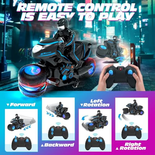 Tecnock Rc Motorcycle Remote Control Motorcycle With Led Lights Rc Car Dirt