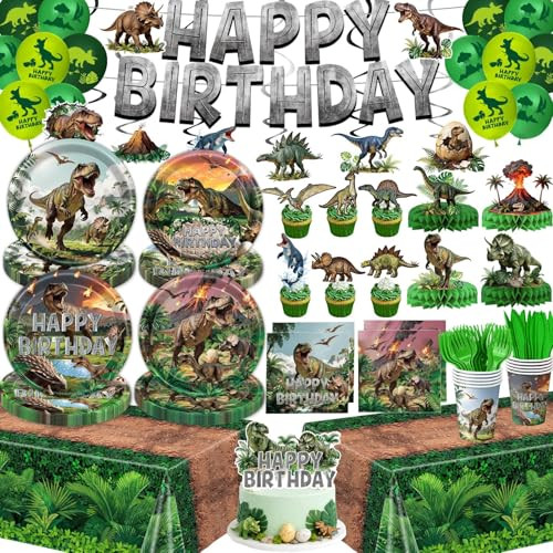 Lhfyaci Dinosaur Birthday Decorations