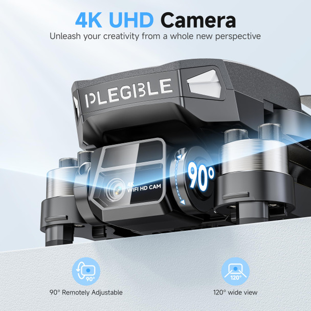 Plegble Drones With Camera For Adults 4K Fpv Drone For Kids Beginners