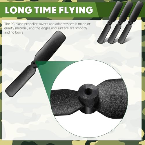 Hollowfly Spare Rc Plane Propellers Compatible With Volantexrc Rc Plane 76110 4Ch 3 Pcs