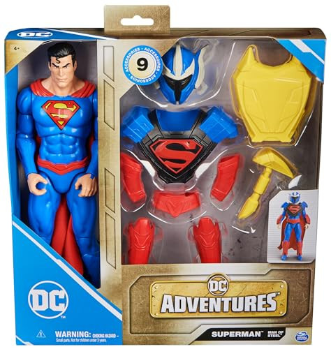 Dc Comics Superman Man Of Steel Action Figure Dc Adventures 12Inch 9 Accessories