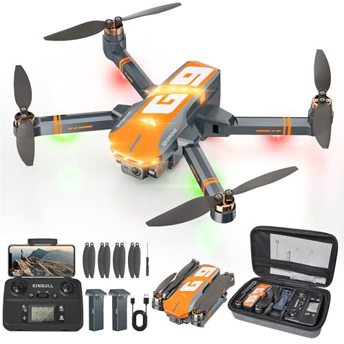 Kingull Gps Drones With 4K Camera For Adults With Brushless Motor And 5G Gray