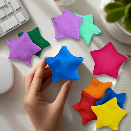 Xipegpa Colorful Nylon Bean Bags Small Bean Bags Bulk Hand Toss For 36 Pcs
