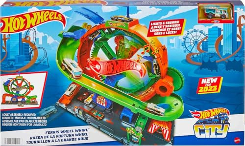 Hot Wheels City Track Set With 1 Hot Wheels Car KidActivated Ferris Wheel