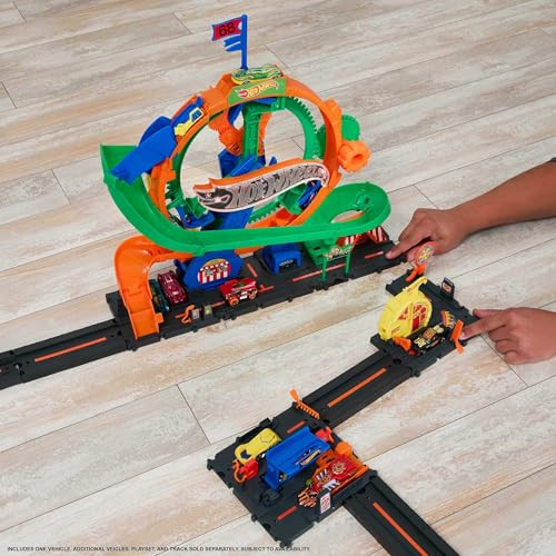 Hot Wheels City Track Set With 1 Hot Wheels Car KidActivated Ferris Wheel