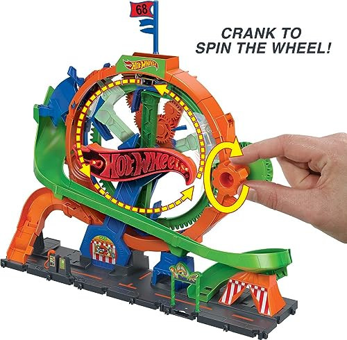 Hot Wheels City Track Set With 1 Hot Wheels Car KidActivated Ferris Wheel