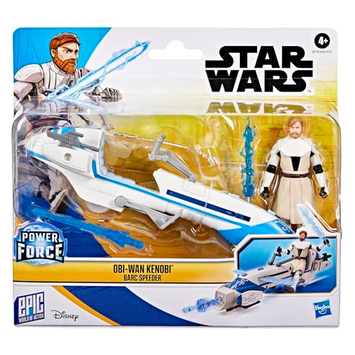 Star Wars Epic World Of Action ObiWan Kenobi Action Figure and Barc Speeder 10 Cm