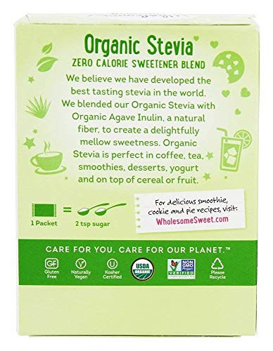 Wholesome Sweeteners Organic Stevia Individual Packets 1.25 Oz