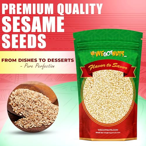We Got Nuts White Hulled Sesame Seeds Bag 80Oz 5 Lbs