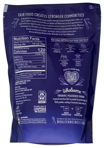 Wholesome Sweeteners Powdered Sugar Fair Trade Organic 1 Lb