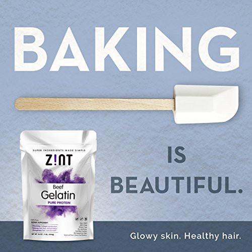 Zint Beef Gelatin Powder Pack Of 2): Unflavored KetoCertified PaleoFriendly Protein For 16 Oz Pack Of 2