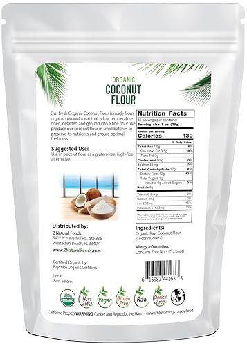 Z Natural Foods Organic Coconut Flour 3 Lb