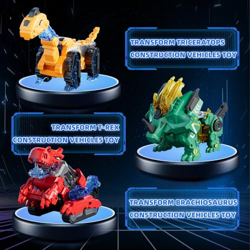 Veais Magnetic Transform Dinosaur Robot Toys6 In 1 Transforming Robots Toy For