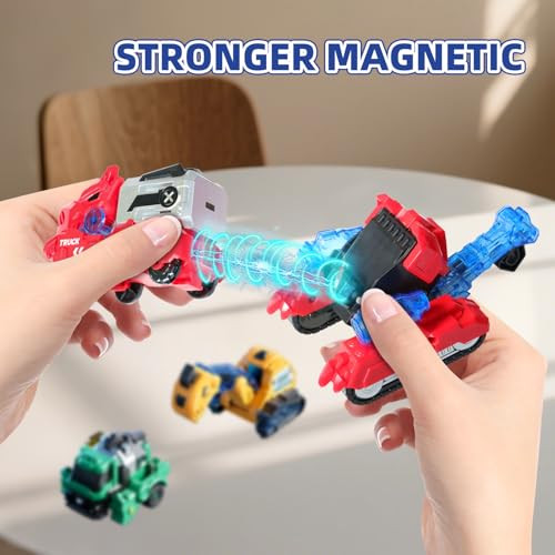 Veais Magnetic Transform Dinosaur Robot Toys6 In 1 Transforming Robots Toy For