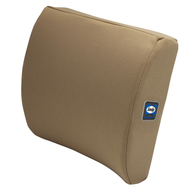 Sealy Memory Foam Lumbar Support Pillow Brown