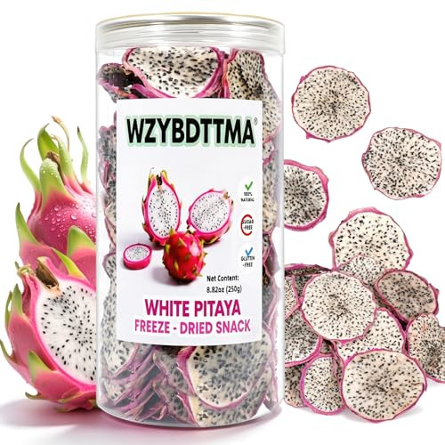 Wzybdttma SoftDried White Dragon Fruit Slices 250G White