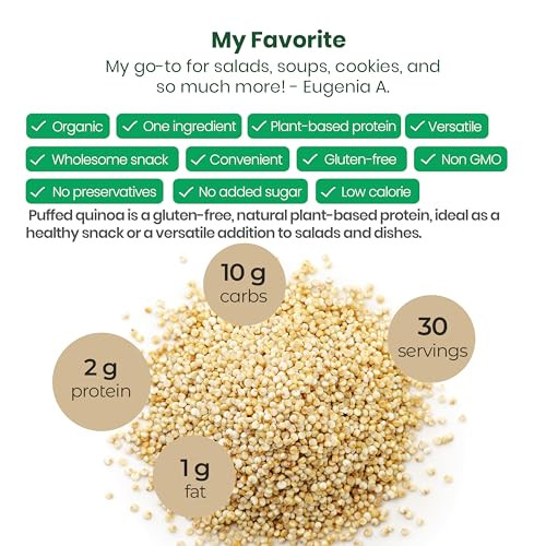 Z Natural Foods Organic Crispy Puffed Quinoa 1 Lb