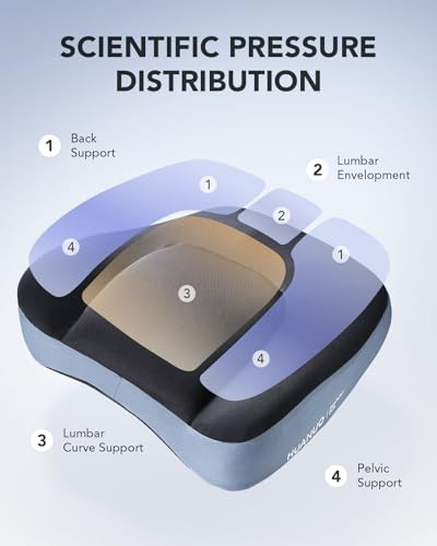 Huanuo Lumbar Support Pillow For Office Chair Car Back Support Pillow Memory