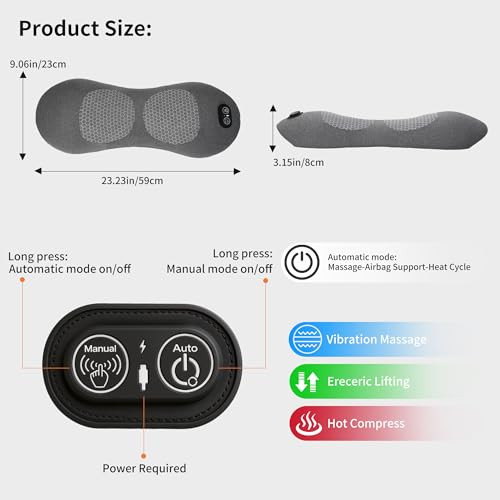 Kaaeiccr Back Massager 3In1 Back Massage Cushion With Heat Vibration And Gentle