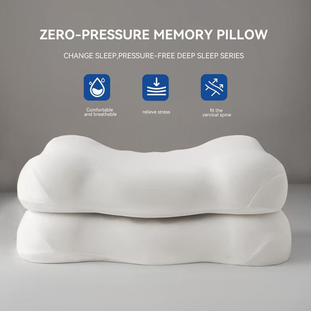 Aizami Ergonomic Cervical Neck Pillow For Sleeping Memory Foam Contour Pillow For White
