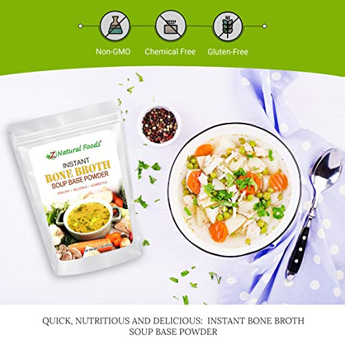 Z Natural Foods Instant Bone Broth Soup Powder 1 Lb