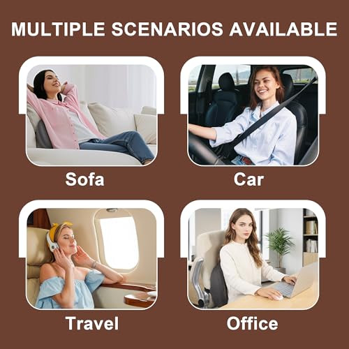 Royalay Recliner Pillow For Neck Lumbar Support Memory Foam Lumbar Pillow For 2 Pcs