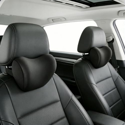 Gzgtuu Car Neck Pillows Ultra Soft Memory Foam Neck Pillows For Driving 2 Pcs Black