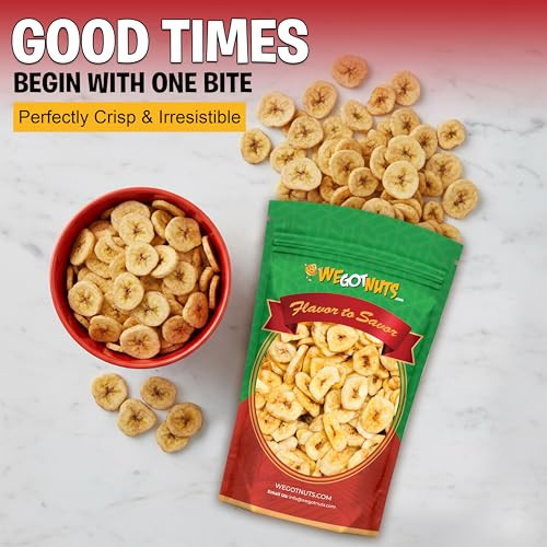 We Got Nuts Premium Dried Banana Chips Fresh Crispy and Sweetened Sealed For Freshness 64Oz 4 Pounds