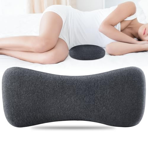 Hapiclody Lumbar Support Pillow For Sleeping Memory Foam Lumbar Pillow For Lower Gray