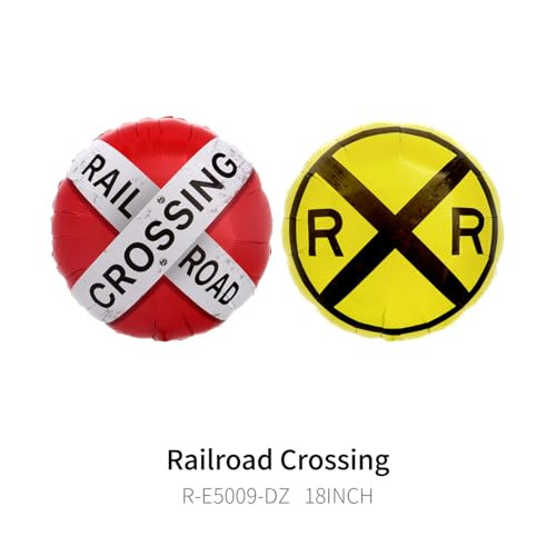 Zafete The Train Highway Sign Balloons Railroad Crossing Balloon Kit Talladega Racing
