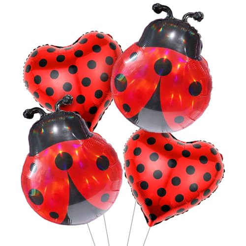 Zafete Ladybug Balloons Lady Bug Balloons Insect Bugs Spring Garden Picnic Theme