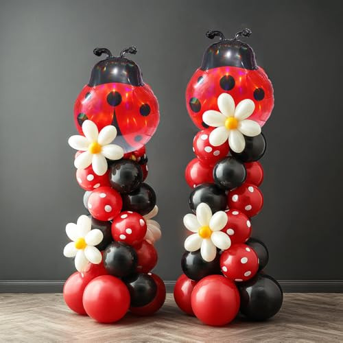 Zafete Ladybug Balloons Lady Bug Balloons Insect Bugs Spring Garden Picnic Theme