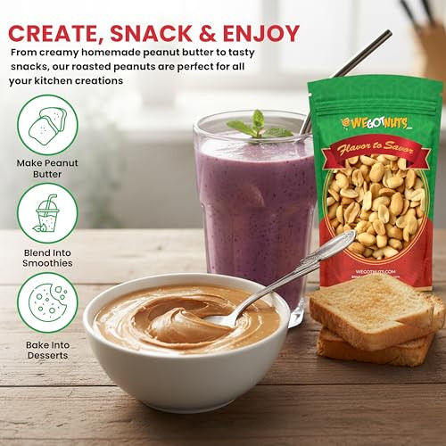 We Got Nuts Roasted Unsalted Peanuts By We Got Nuts 80Oz 5 Pounds