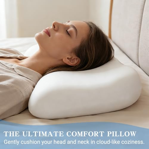 Gliterra Deep Sleep Contour Pillow Orthopedic Cervical Neck Pillow and Mellow Sleep