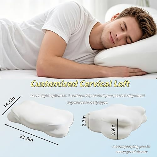 Kafidi S Cloud Pillow Ergonomic Memory Foam Pillow Adjustable Cervical Neck