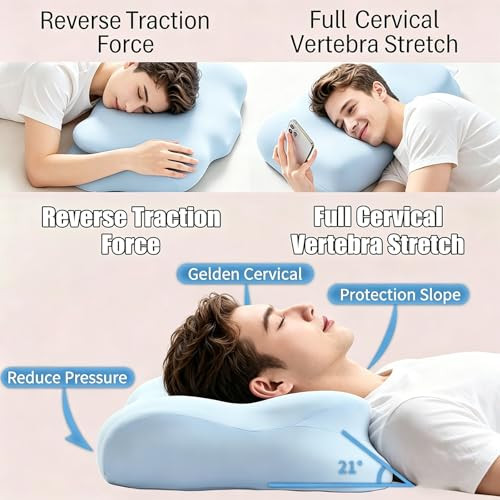 Kafidi S Cloud Pillow Ergonomic Memory Foam Pillow Adjustable Cervical Neck