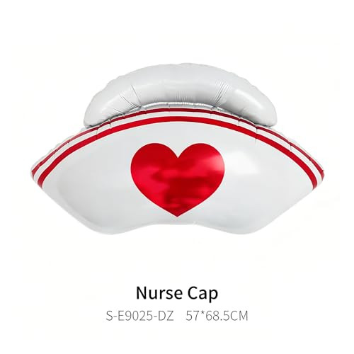 Zafete Red Ambulance Nurse Cap Capsule Balloons Thank You Nurses Balloon Rn Red