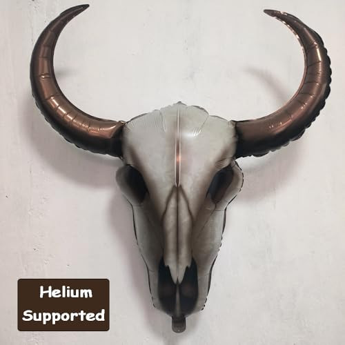 Zafete Western Cowboy Foil Balloons Cowboy Hat Boot Long Horn Cow Skull