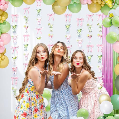 Ythetm Martini Bow Birthday Party Decorations Green Pink A Tini Bit Older Green