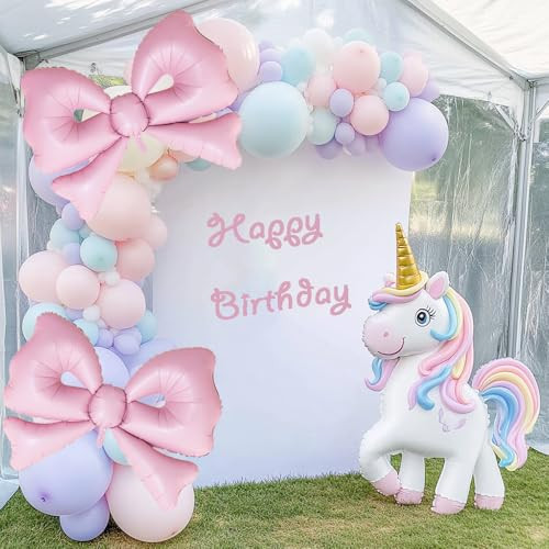 Zafete Giant Pink Bow Balloons Large Bow Ballons Pastel Pink Girl Bows 50 Inch Pink